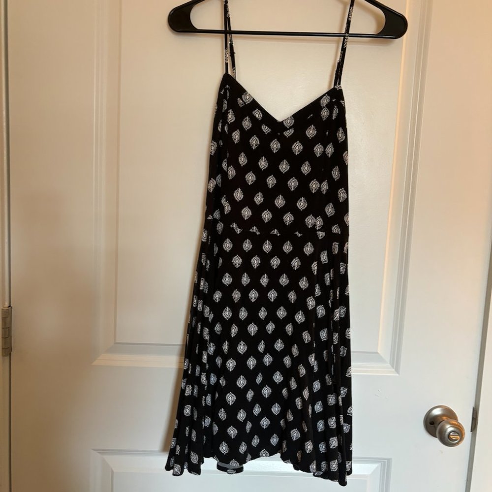 Black and White Print Skater Dress
